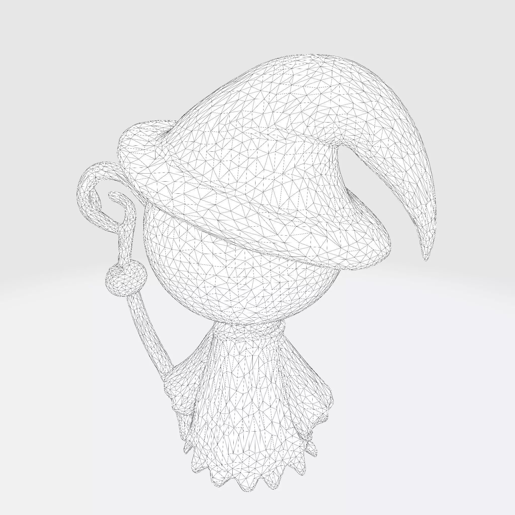 Pumpkin Reaper LowPoly Halloween 3D Print Model 3D print model_2