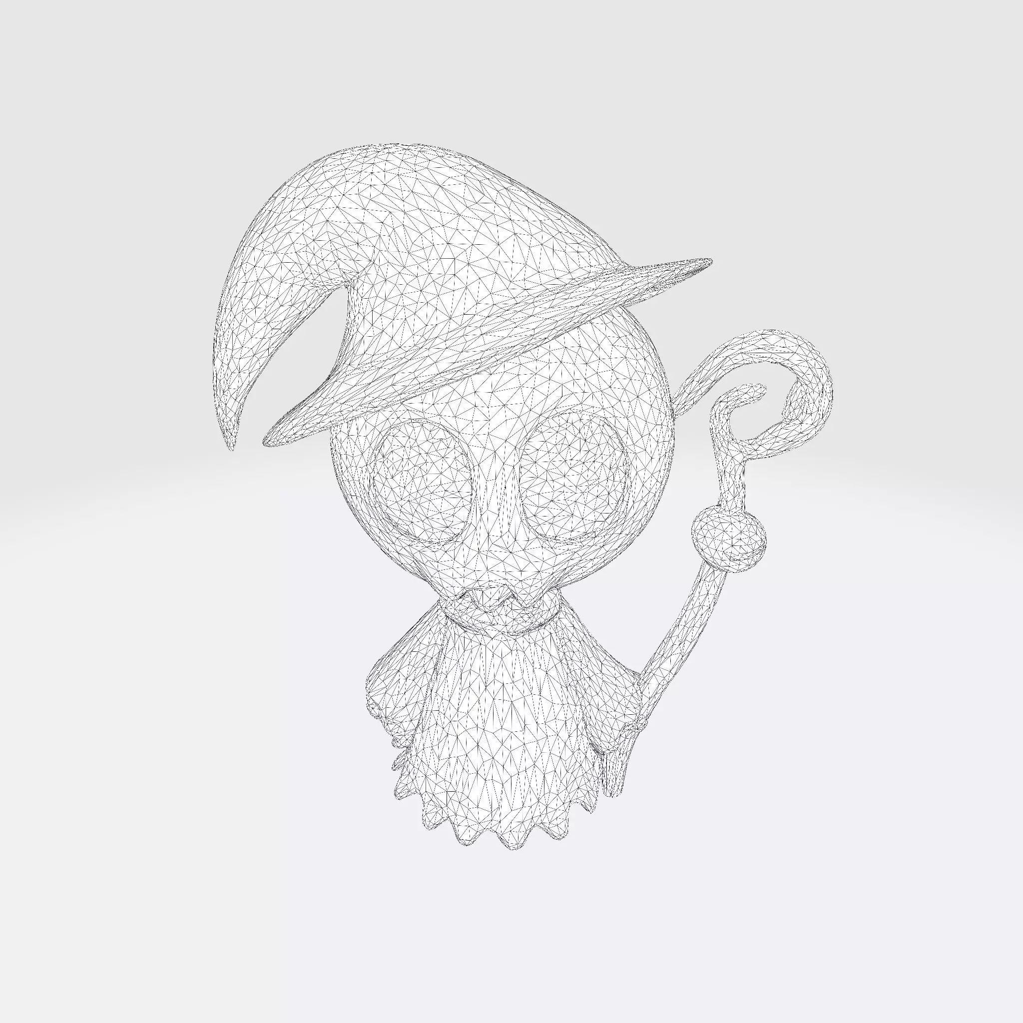 Pumpkin Reaper LowPoly Halloween 3D Print Model 3D print model_7