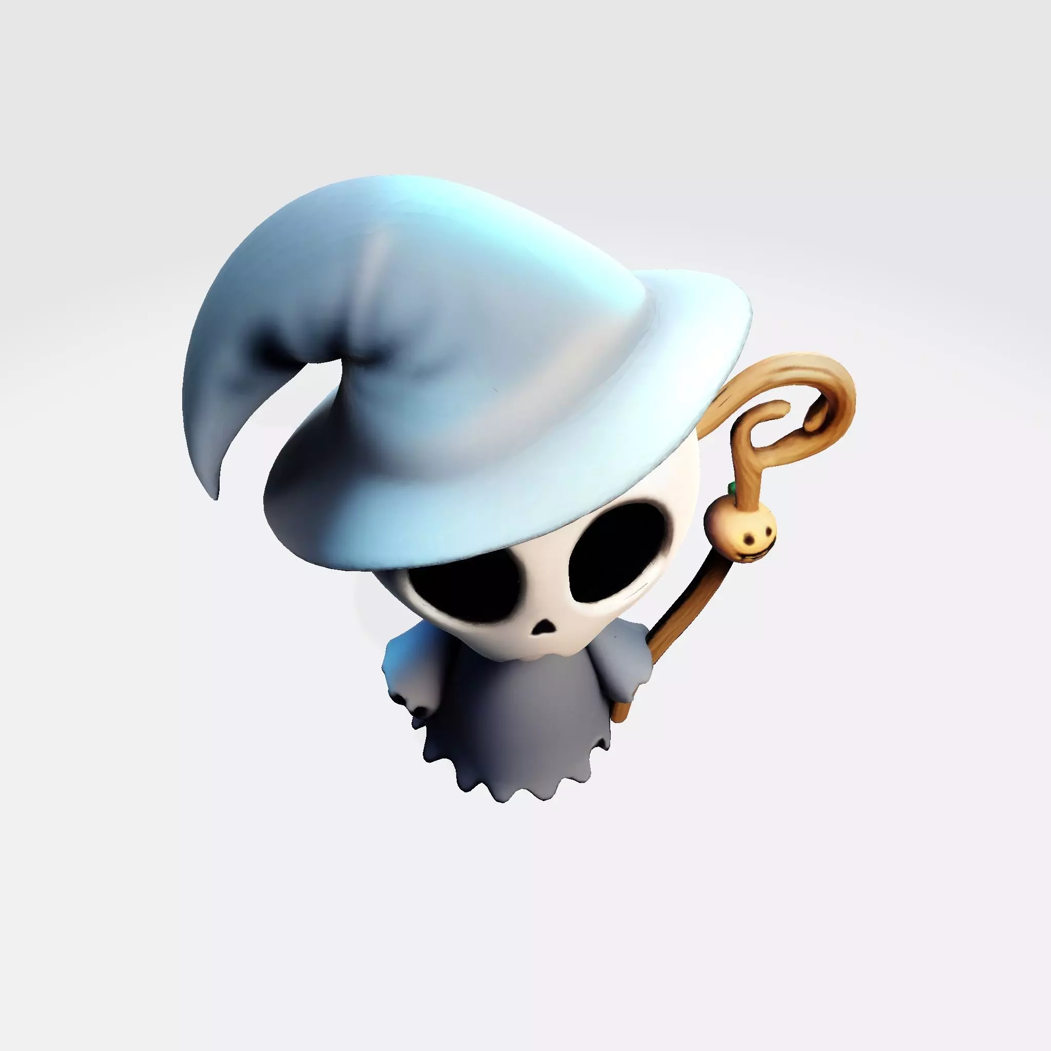 Pumpkin Reaper LowPoly Halloween 3D Print Model 3D print model_5