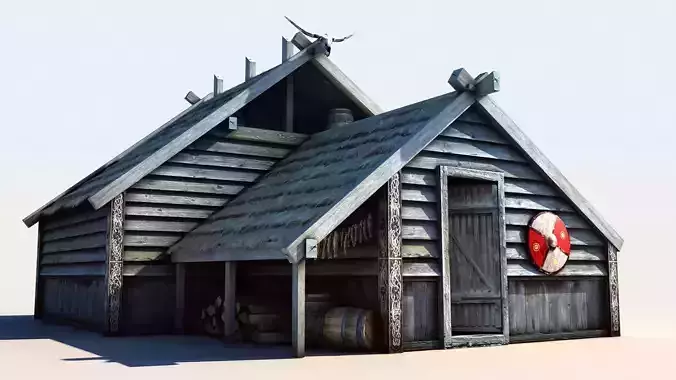 Viking House 2 Low-poly 3D model