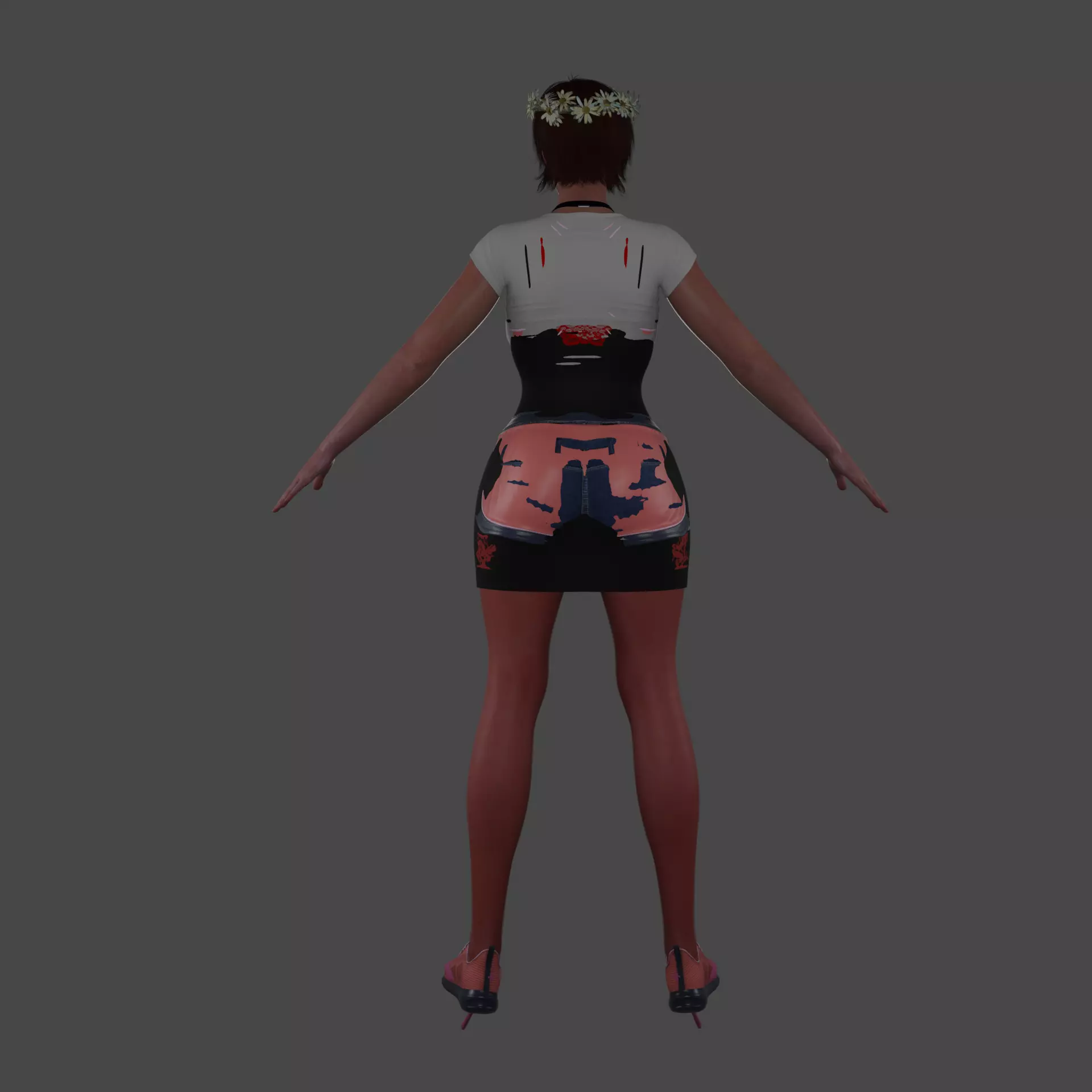 Olivia David Low-poly 3D model_3