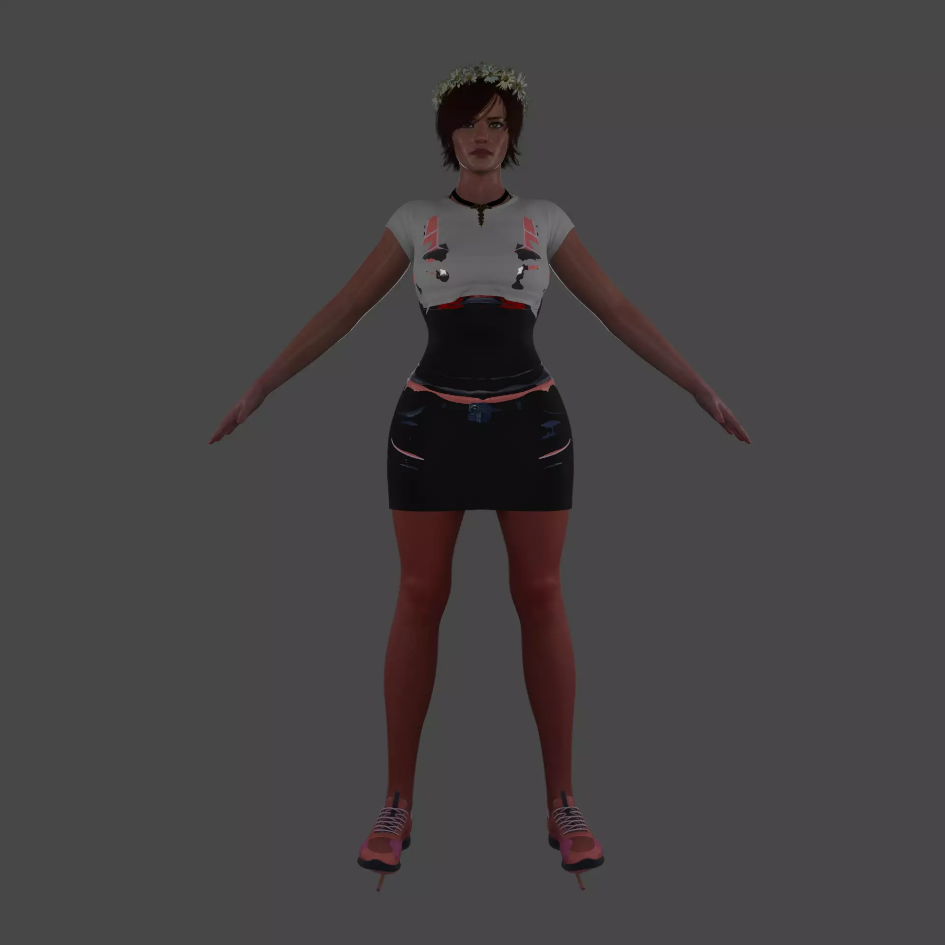 Olivia David Low-poly 3D model_1