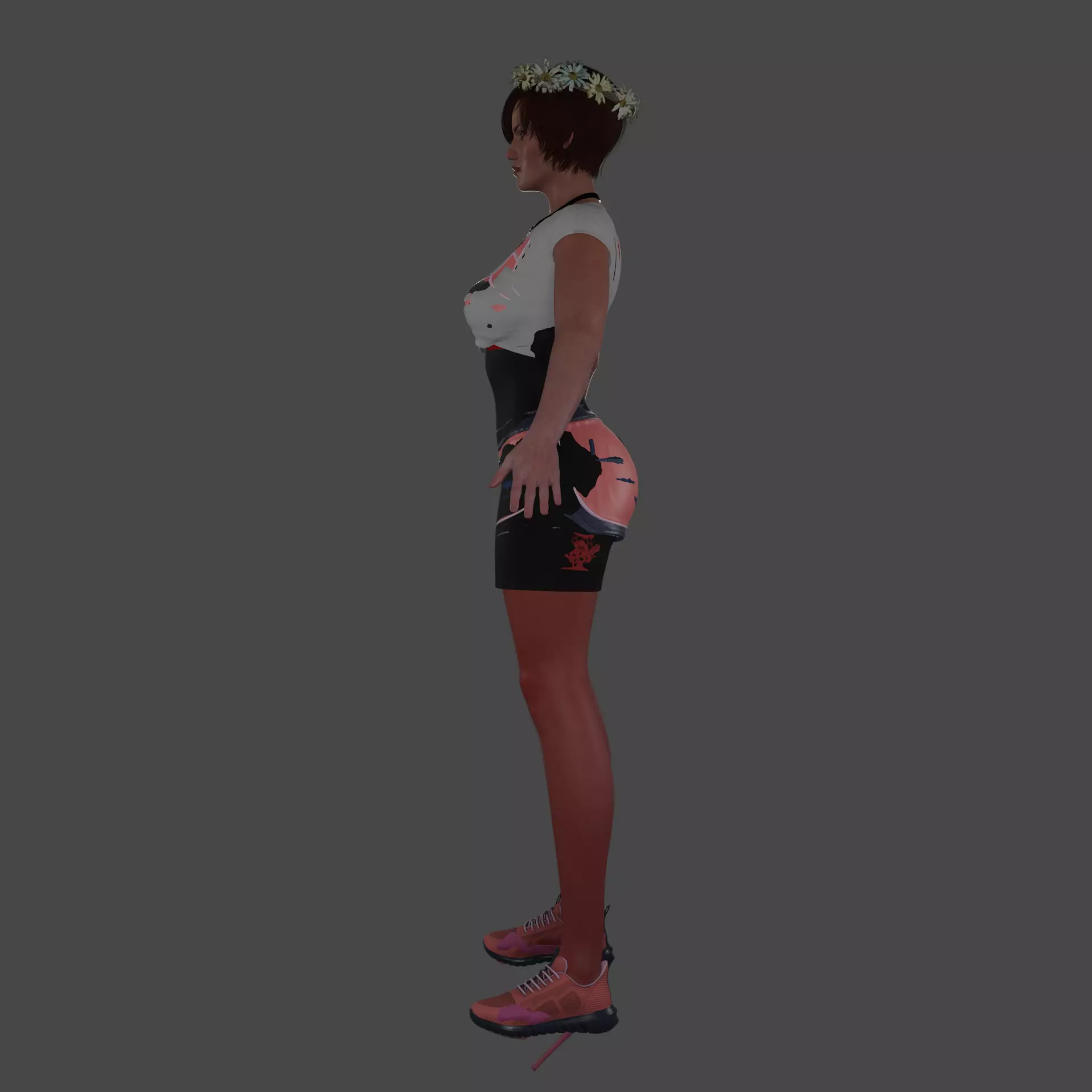Olivia David Low-poly 3D model_4