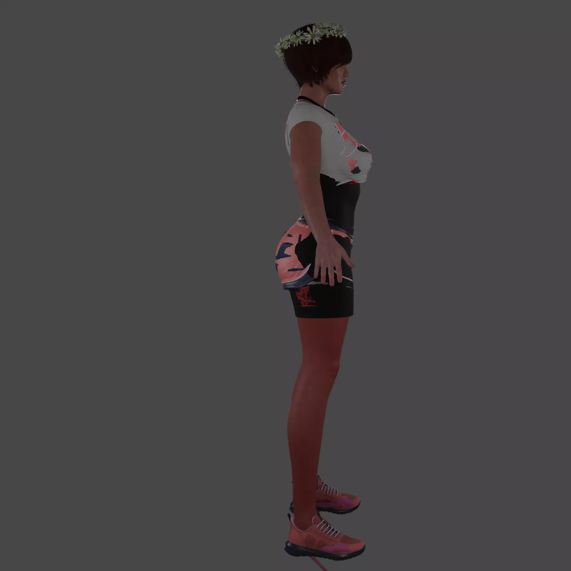 Olivia David Low-poly 3D model_2