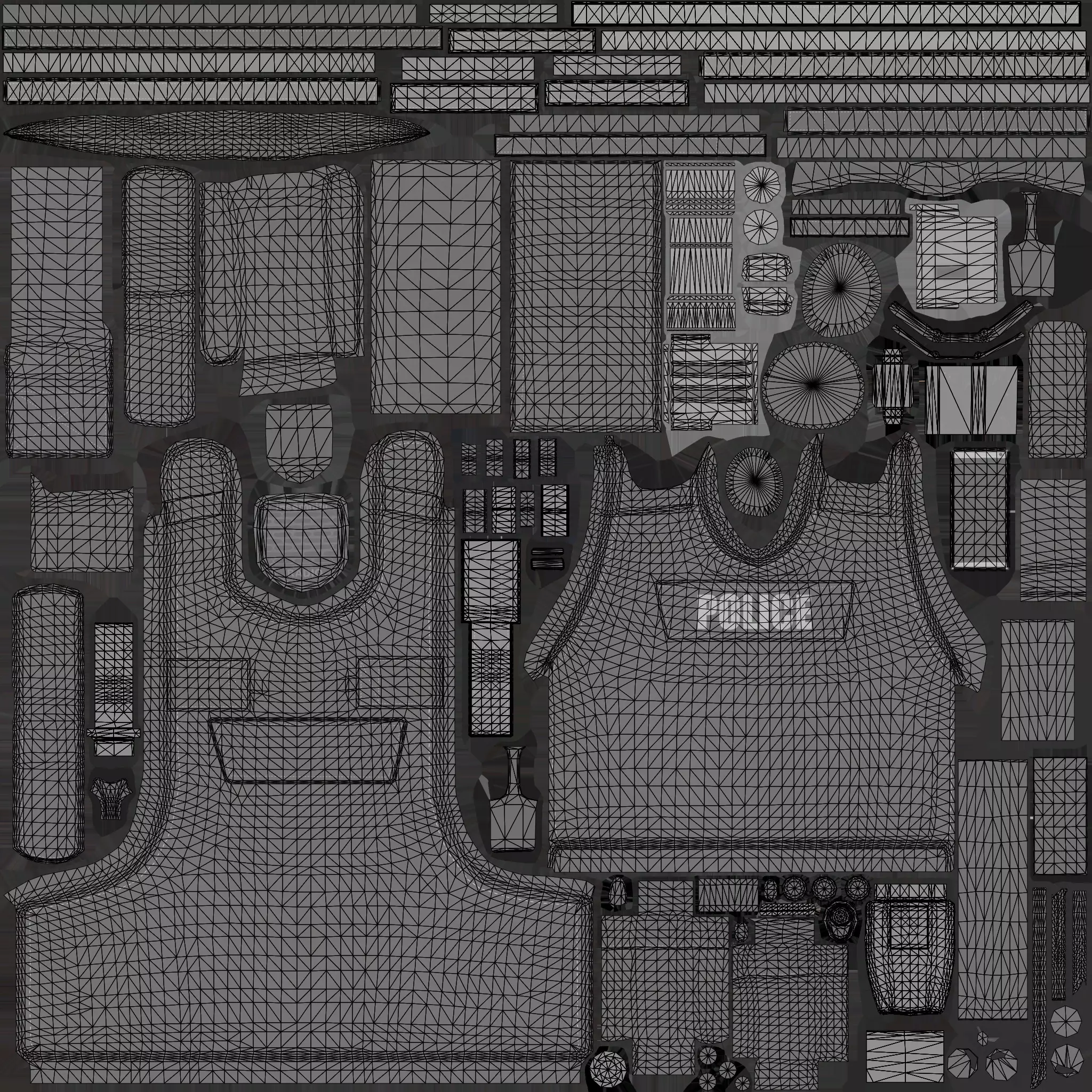 Police Swat Low-poly 3D model_9