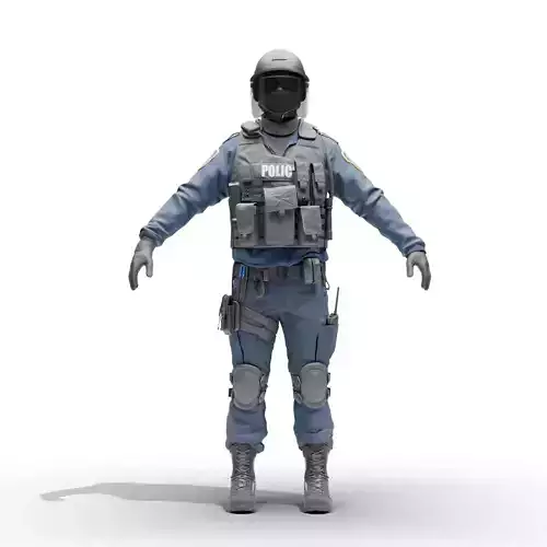 Police Swat Low-poly 3D model Police Swat Low-poly 3D model
