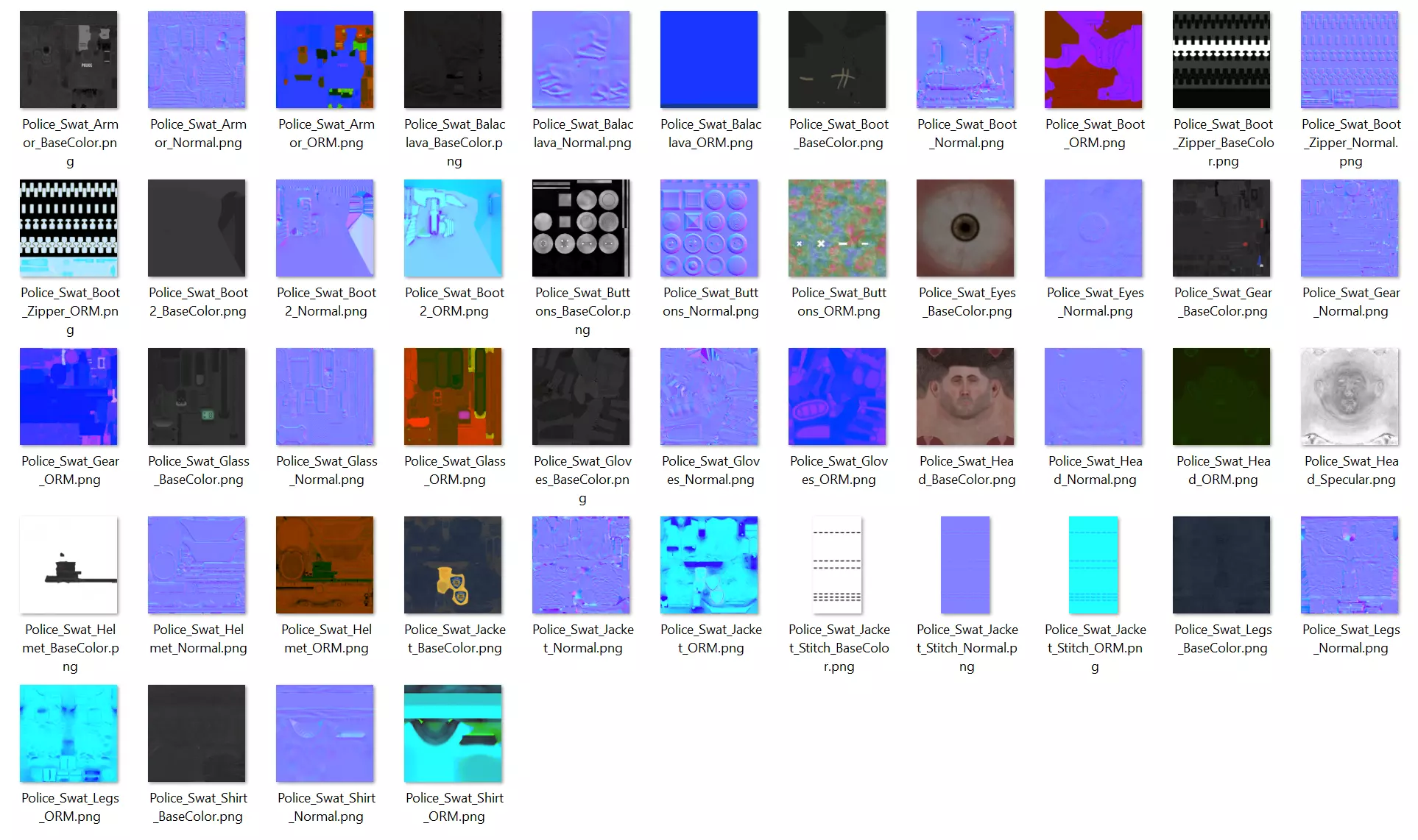 Police Swat Low-poly 3D model_6