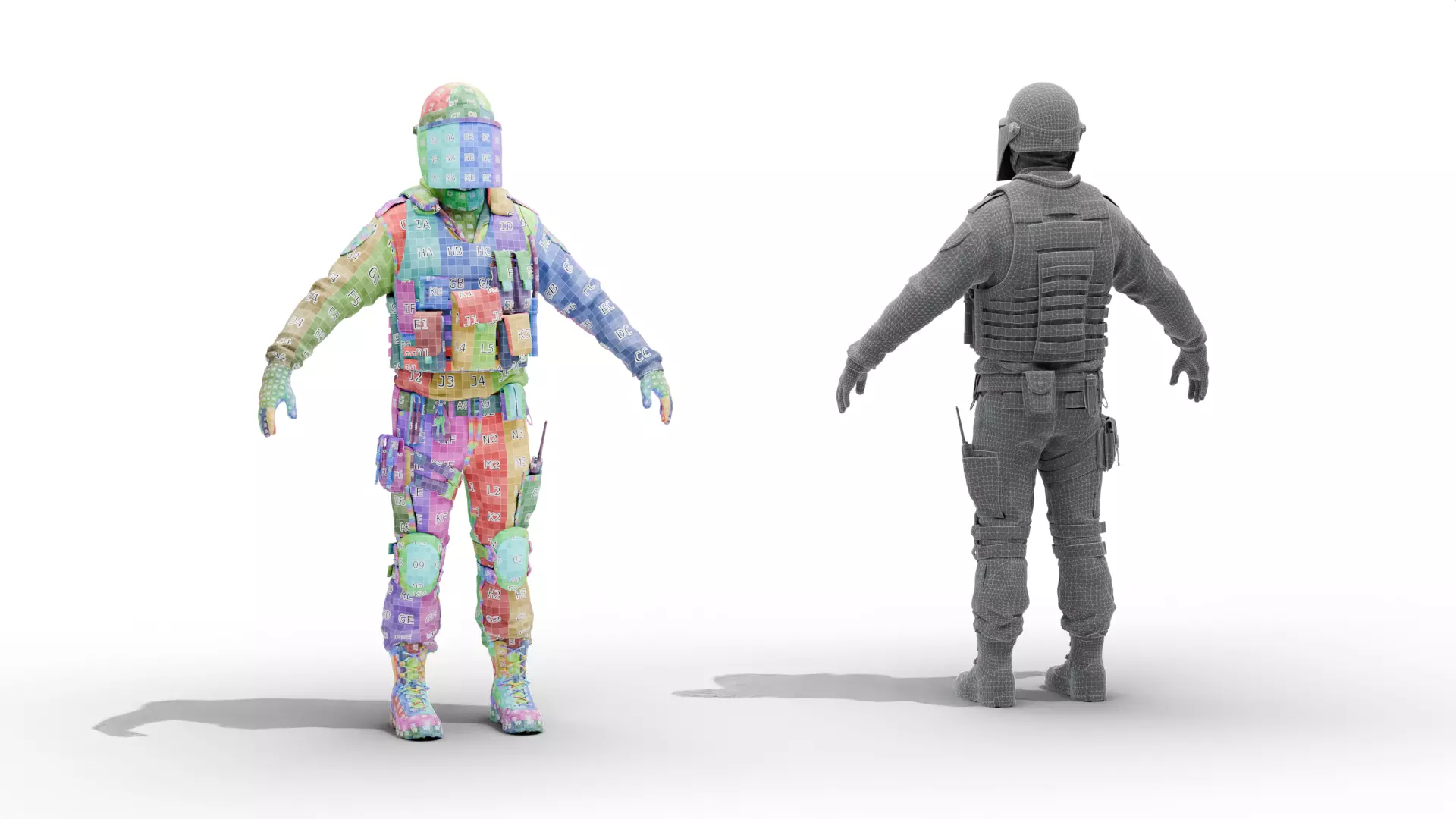 Police Swat Low-poly 3D model_11