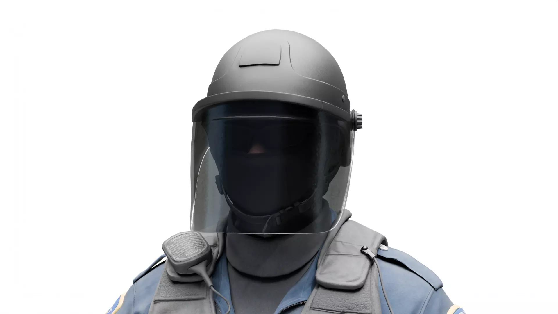 Police Swat Low-poly 3D model_1