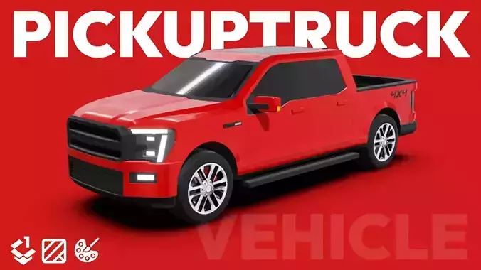 Pickup Truck - Low poly