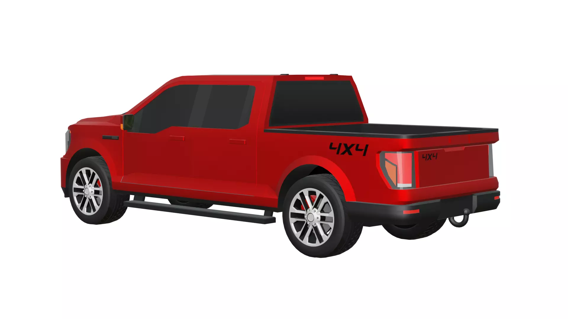Pickup Truck - Low poly Low-poly 3D model_2