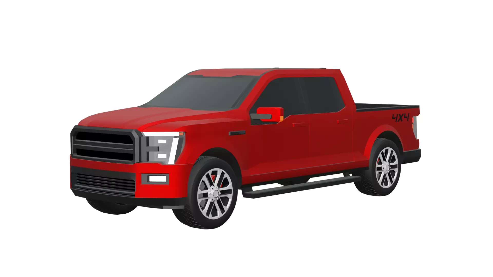 Pickup Truck - Low poly Low-poly 3D model_1