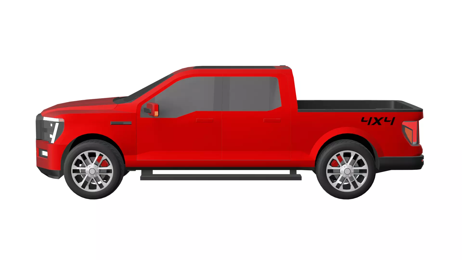 Pickup Truck - Low poly Low-poly 3D model_3