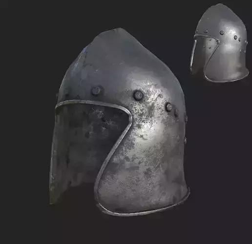 Medieval Helm Fantasy Low Poly PBR Low-poly 3D model