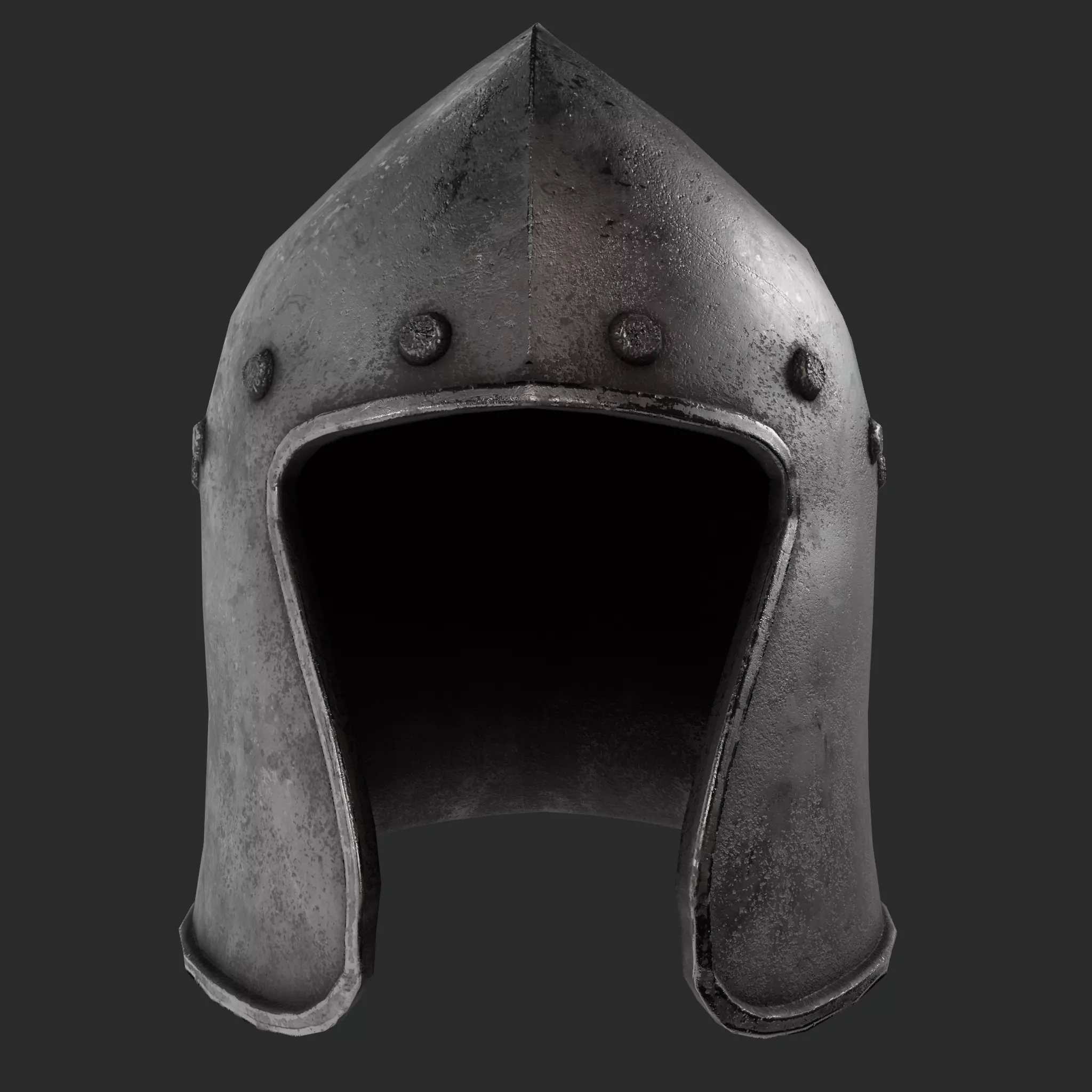 Medieval Helm Fantasy Low Poly PBR Low-poly 3D model_10