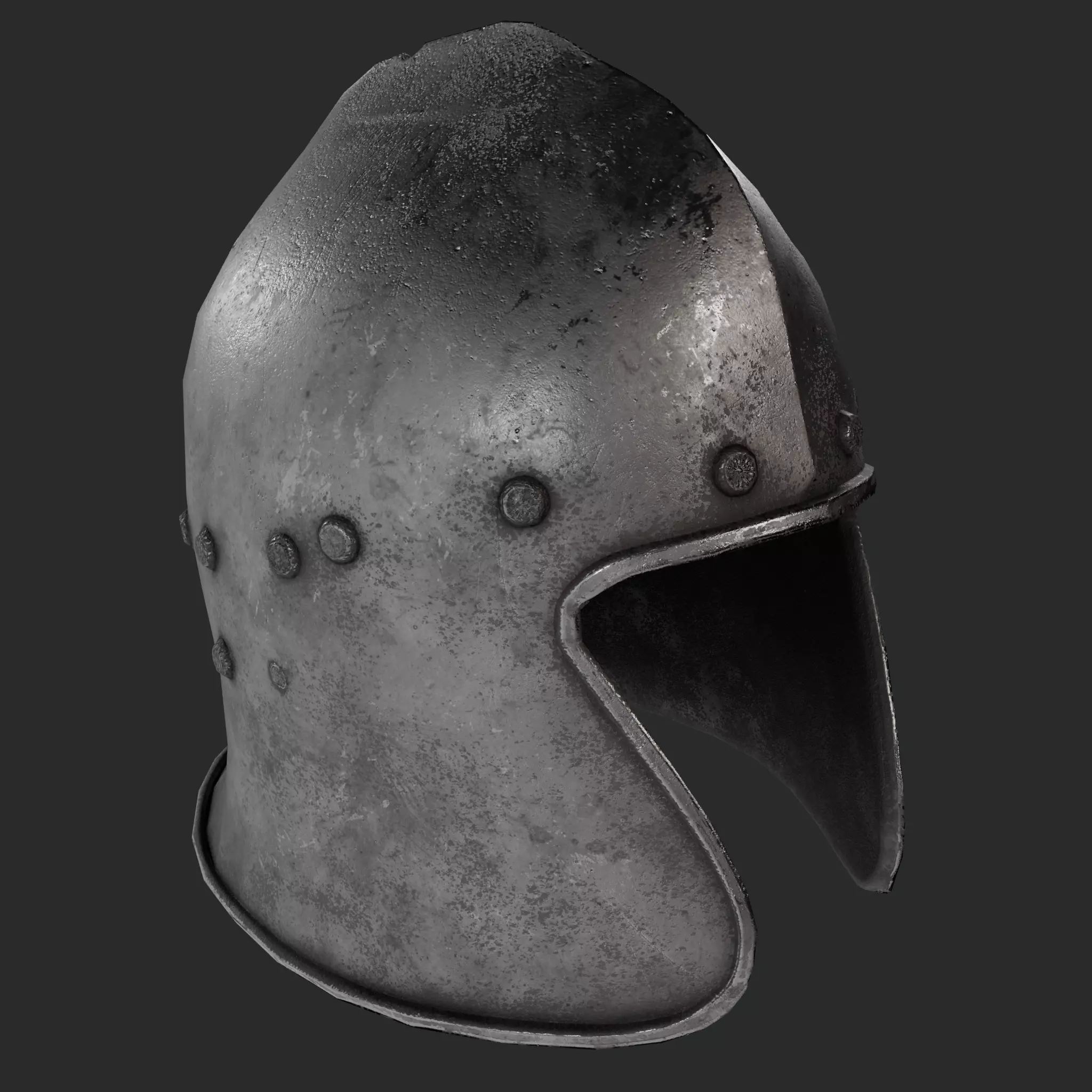 Medieval Helm Fantasy Low Poly PBR Low-poly 3D model_12