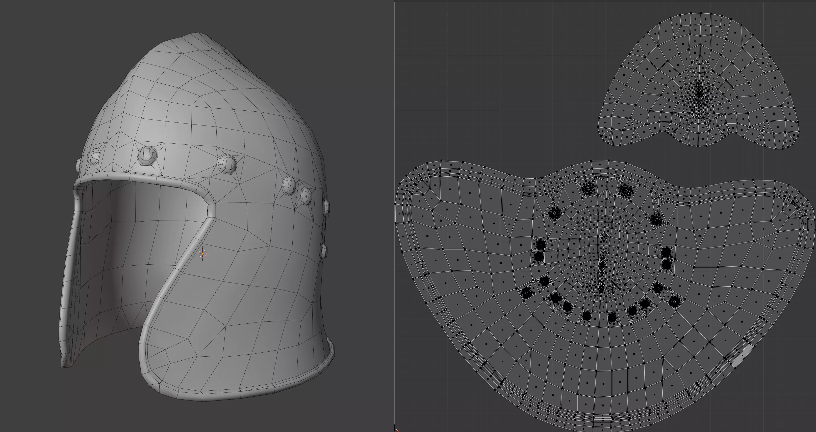 Medieval Helm Fantasy Low Poly PBR Low-poly 3D model_14