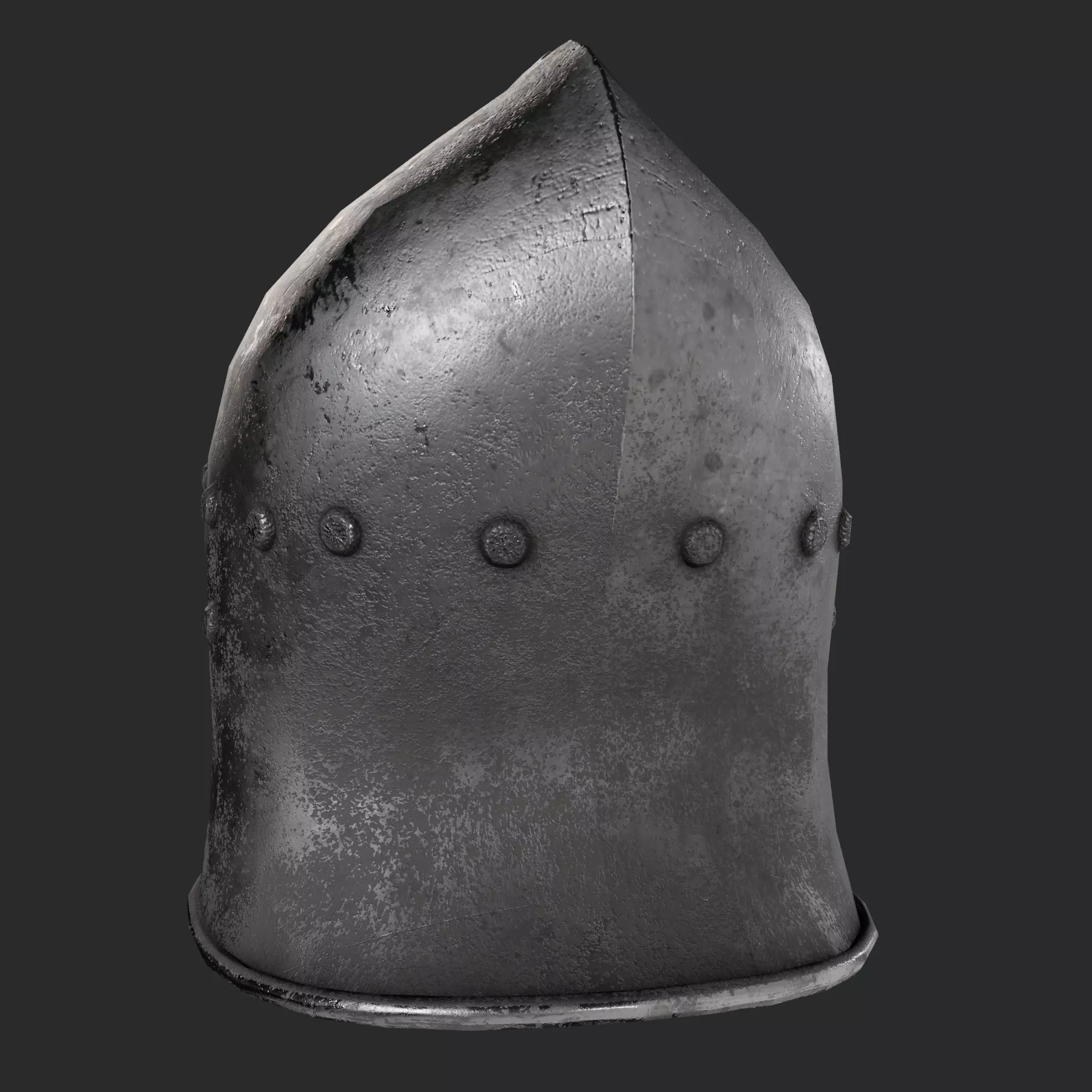 Medieval Helm Fantasy Low Poly PBR Low-poly 3D model_8