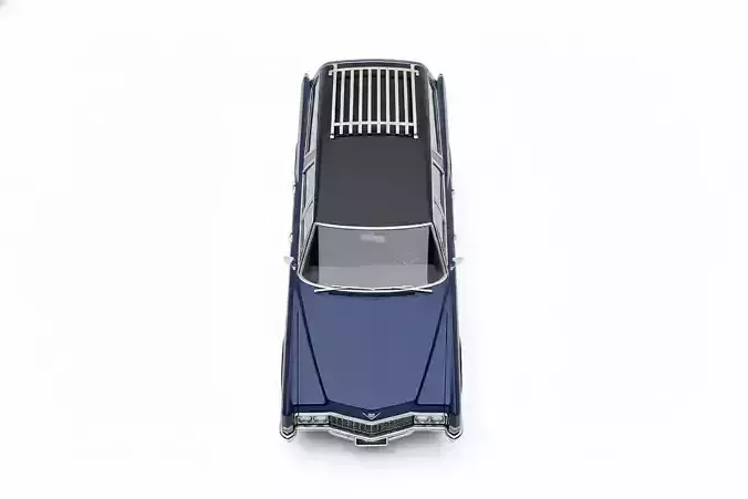 Cadillac Fleetwood Brougham Wagon 1970  Low-poly 3D model 4