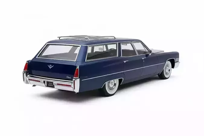 Cadillac Fleetwood Brougham Wagon 1970  Low-poly 3D model 2