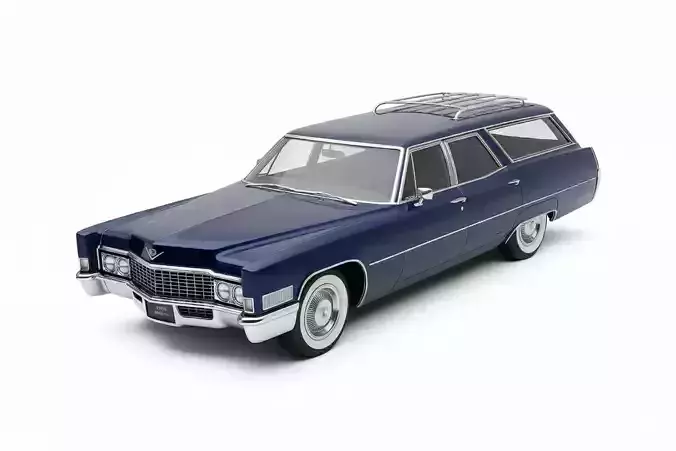 Cadillac Fleetwood Brougham Wagon 1970  Low-poly 3D model 7