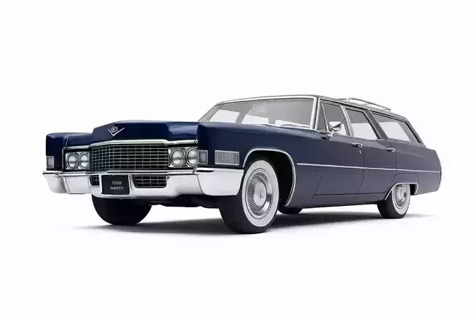 Cadillac Fleetwood Brougham Wagon 1970  Low-poly 3D model 5