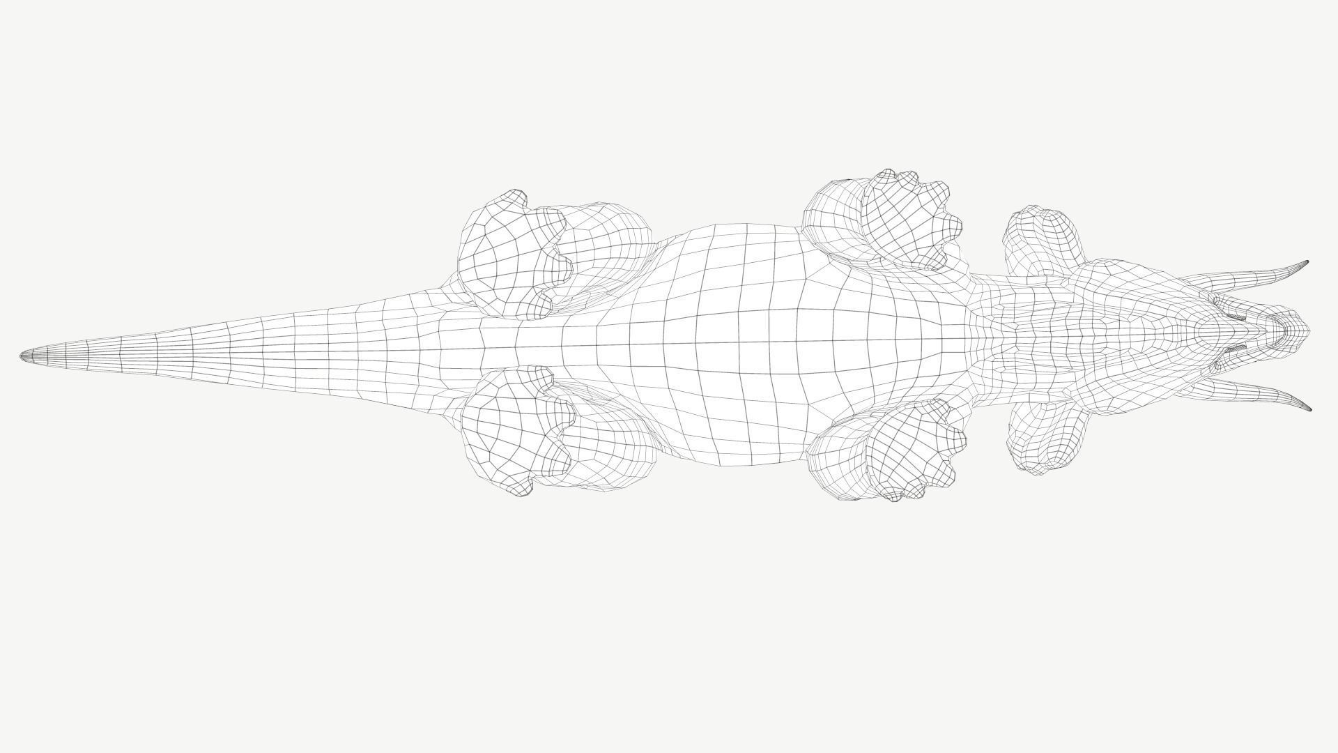 Triceratops dinosaur Low-poly 3D model_12