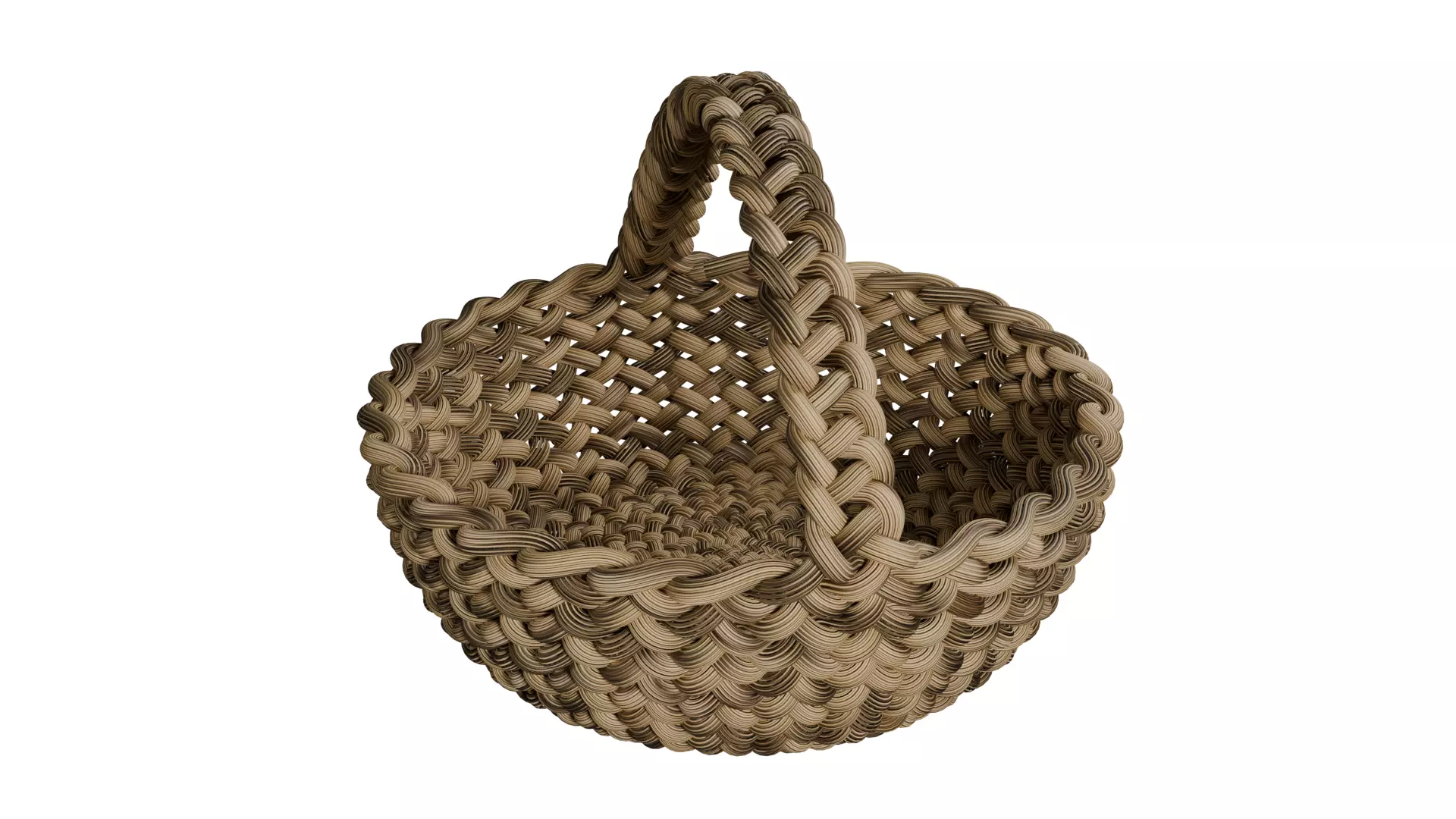 Wicker basket 3D model