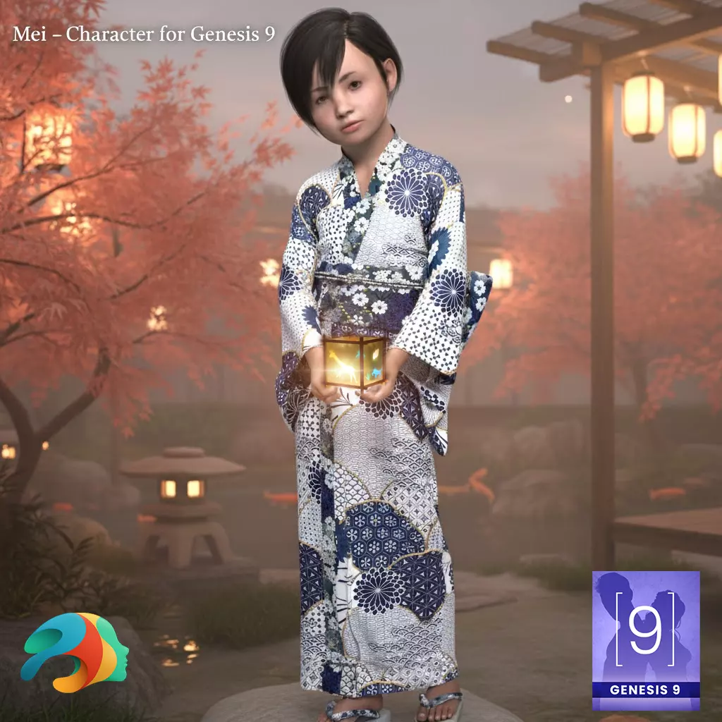 Mei Character for Genesis 9 3D model