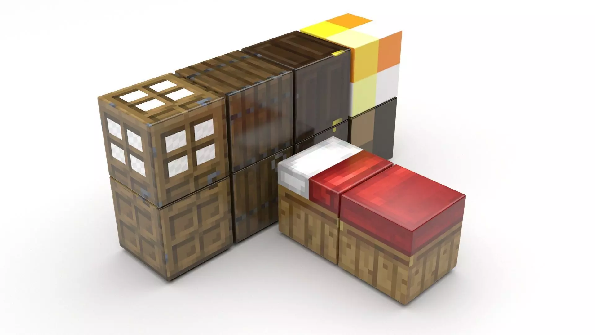 Minecraft Magnetic Blocks Set 3D print model