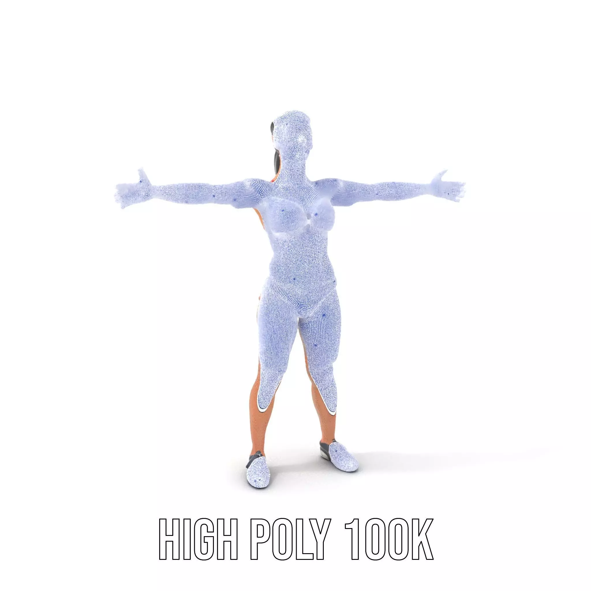 Dynamic Fitness Figure model pack Low-poly 3D model_4