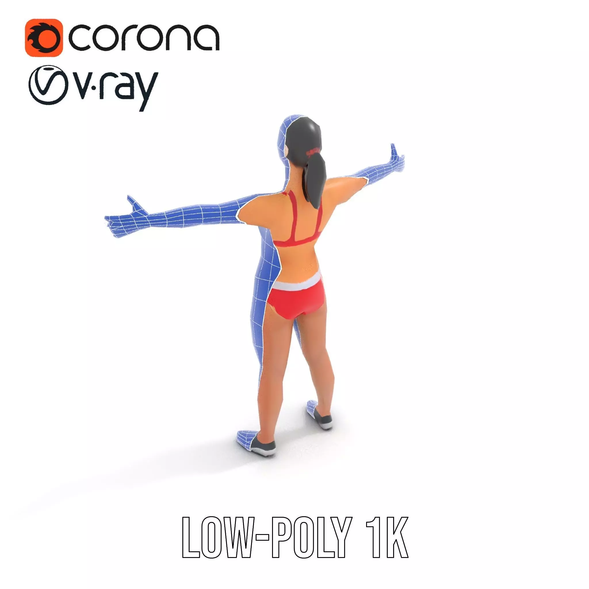 Dynamic Fitness Figure model pack Low-poly 3D model_30