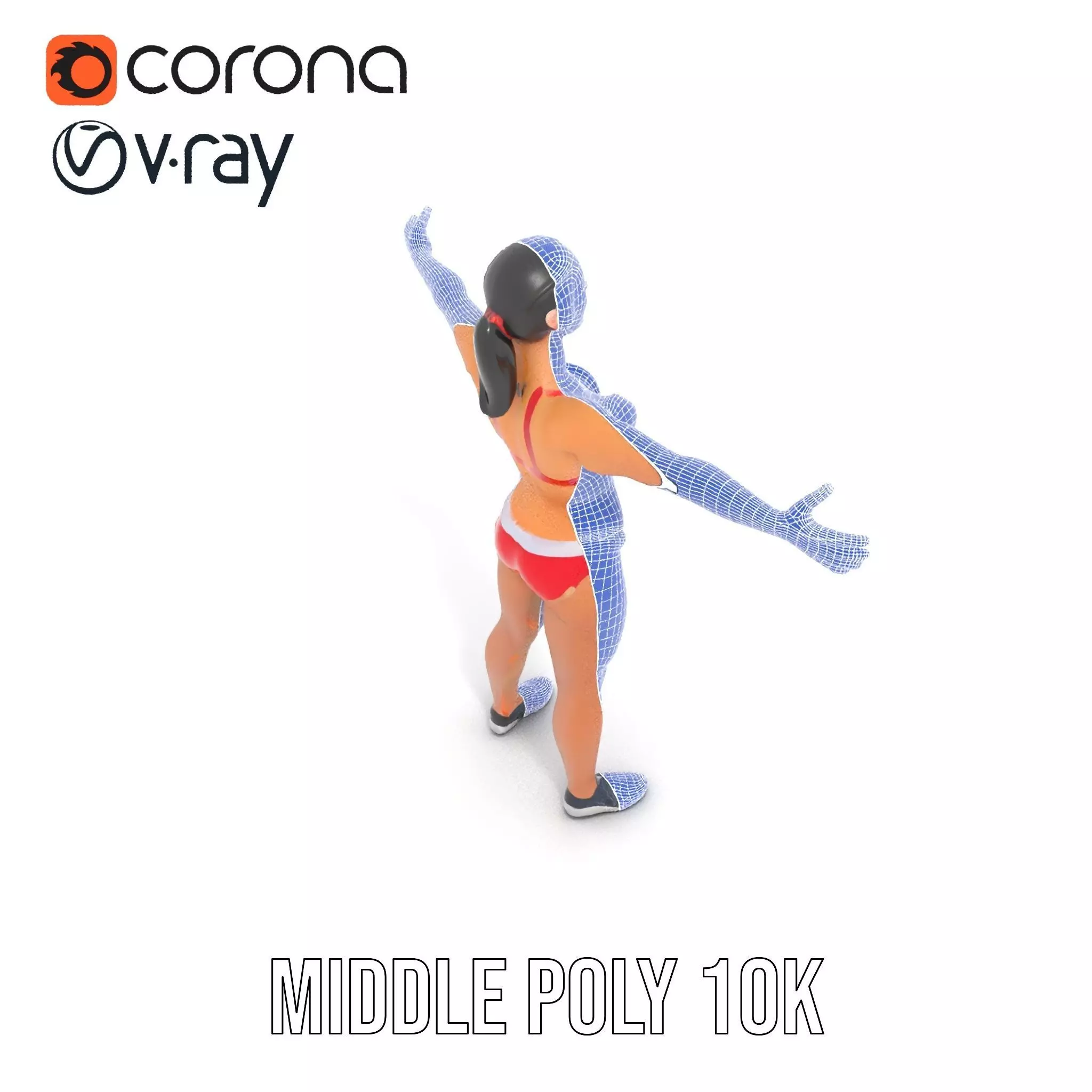Dynamic Fitness Figure model pack Low-poly 3D model_20