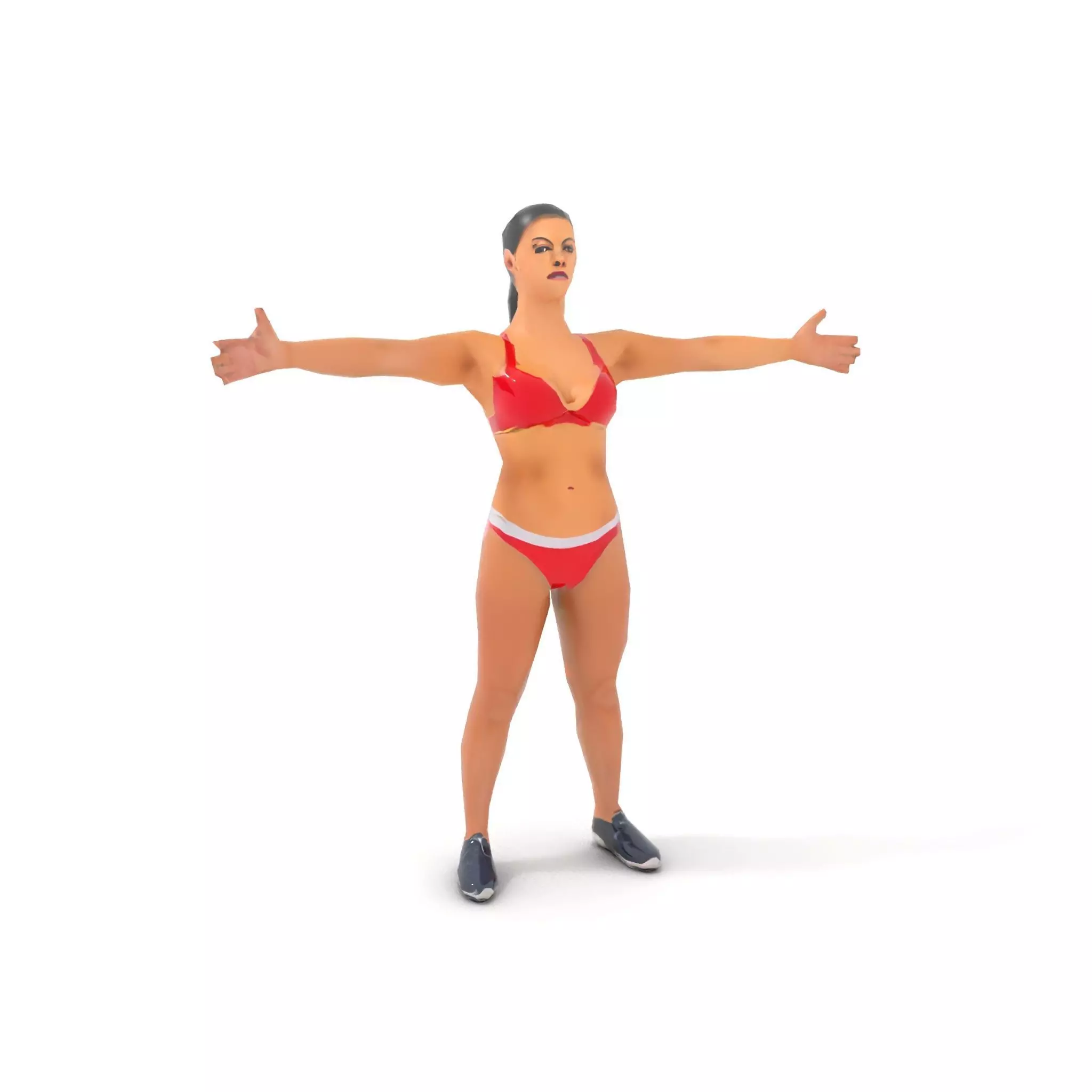 Dynamic Fitness Figure model pack Low-poly 3D model_14