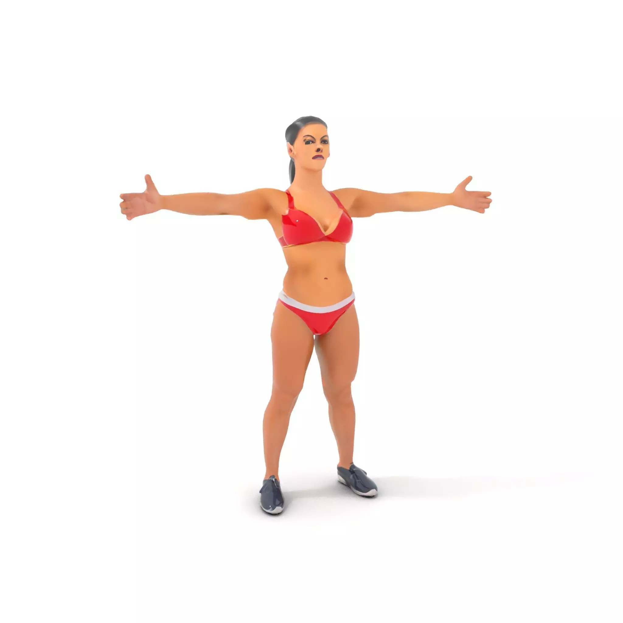Dynamic Fitness Figure model pack Low-poly 3D model_18