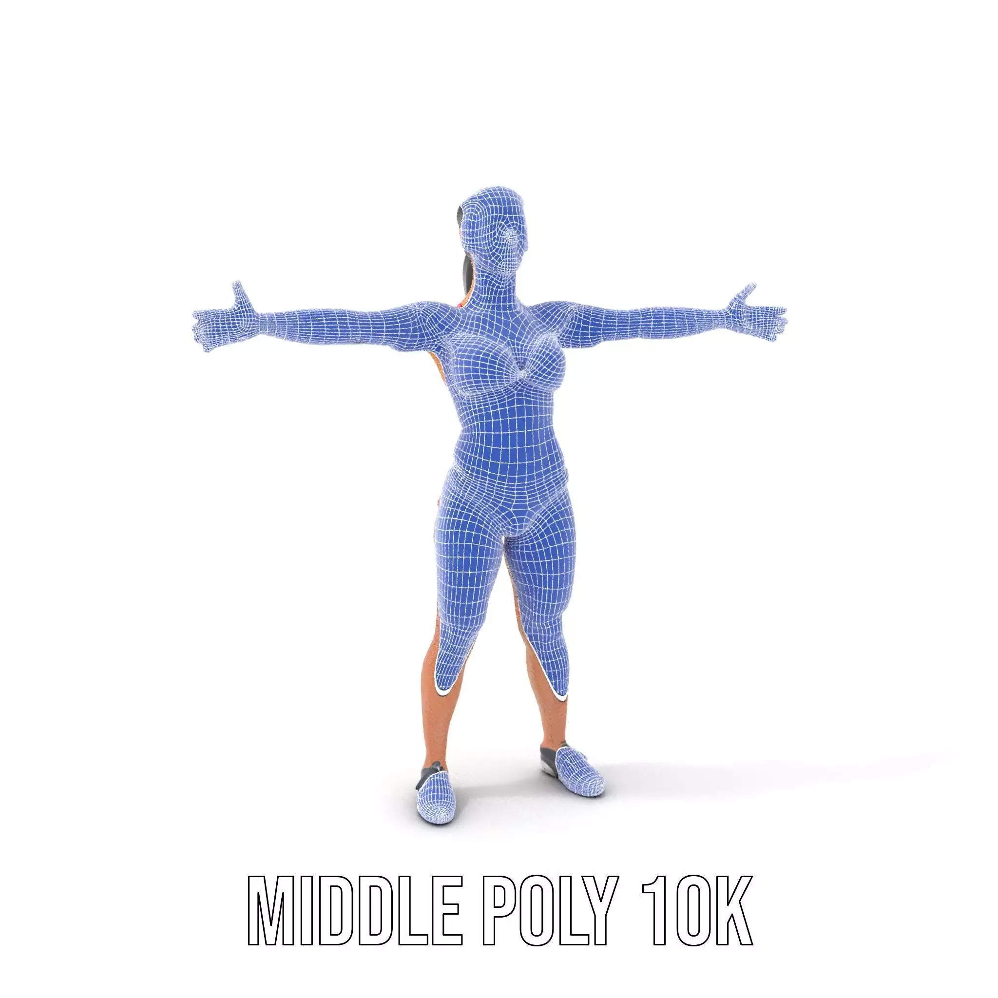 Dynamic Fitness Figure model pack Low-poly 3D model_15
