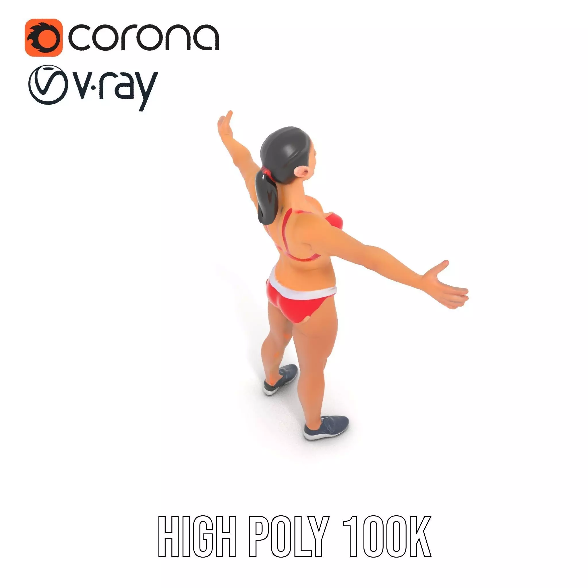 Dynamic Fitness Figure model pack Low-poly 3D model_25