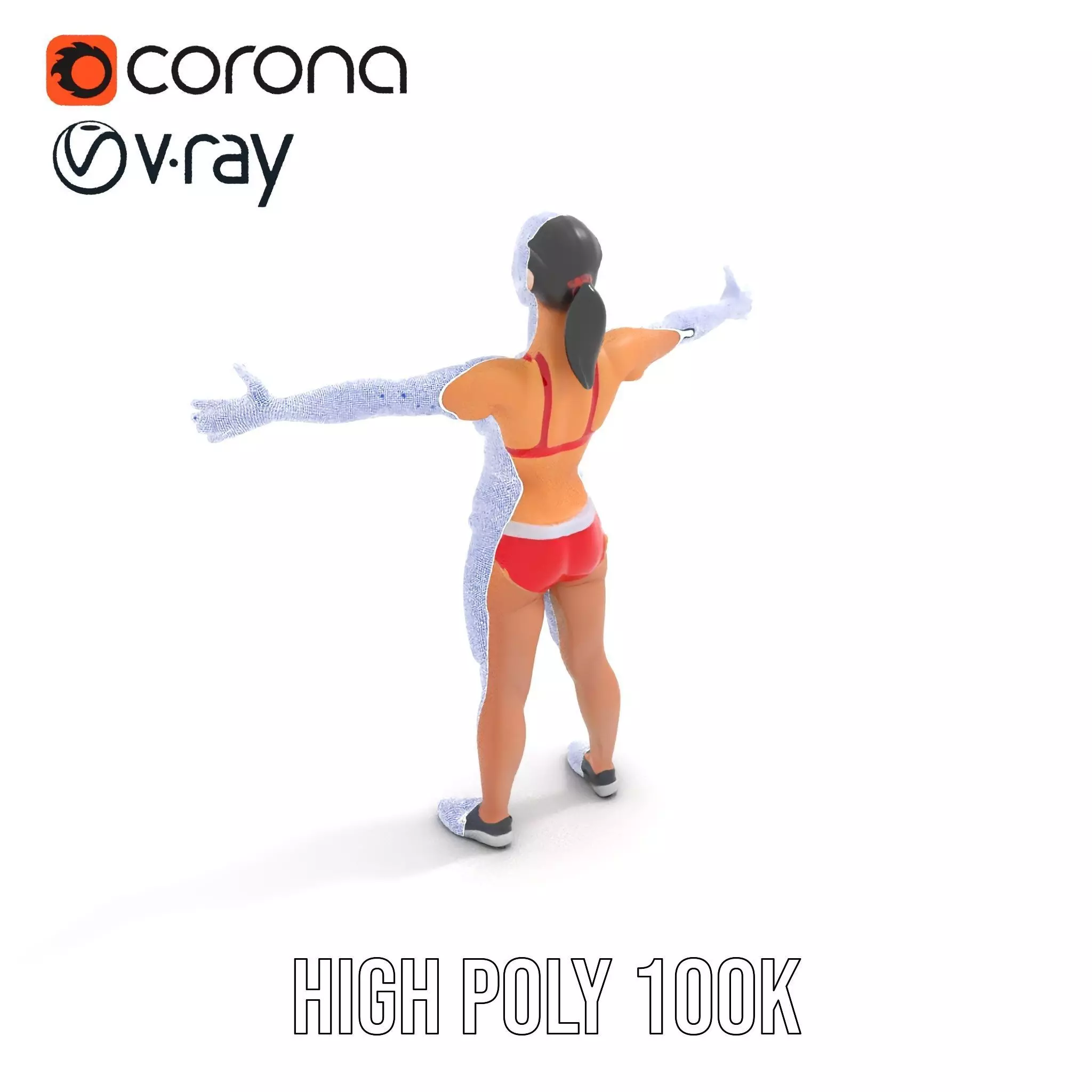 Dynamic Fitness Figure model pack Low-poly 3D model_28