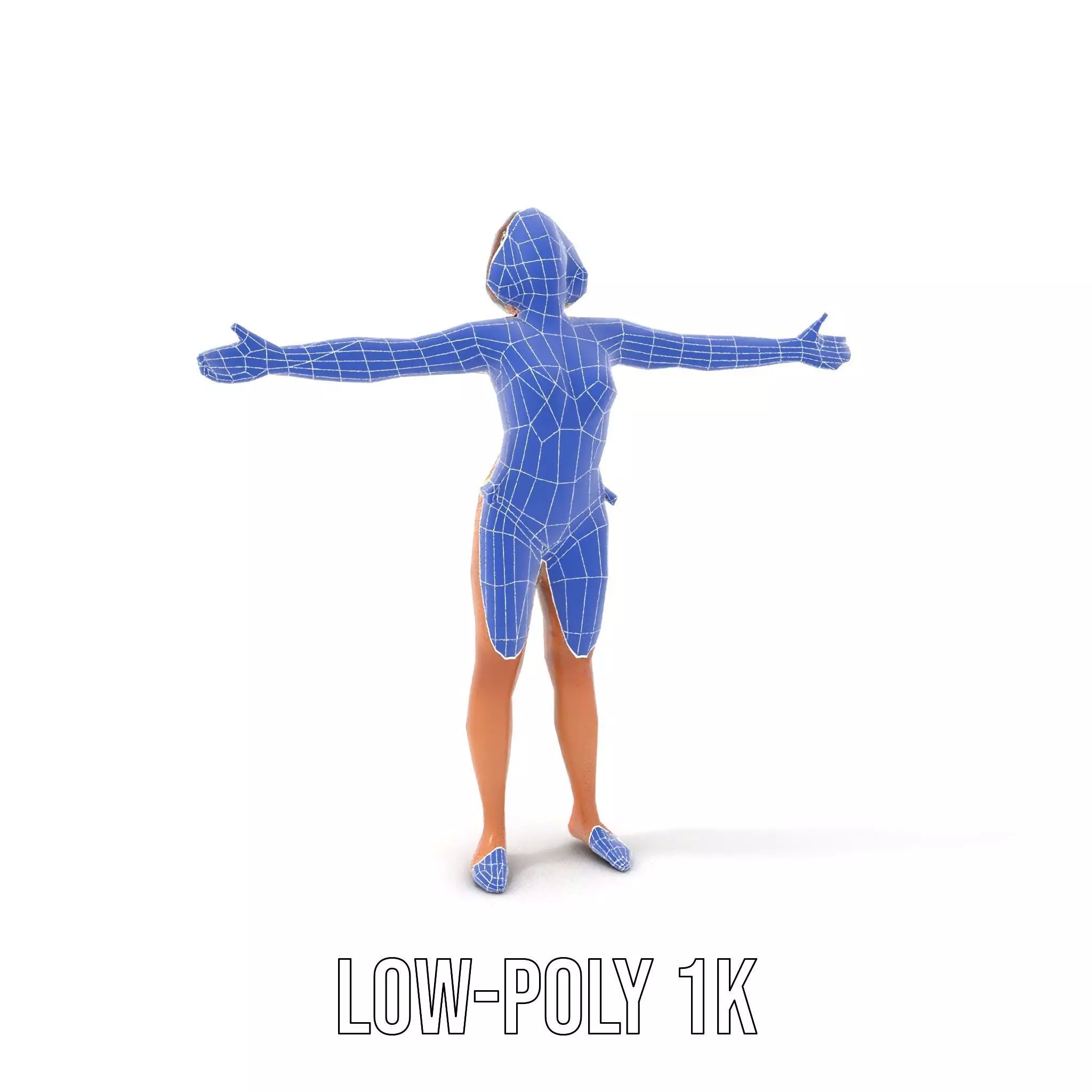 Yellow Bikini Character model pack Low-poly 3D model_17