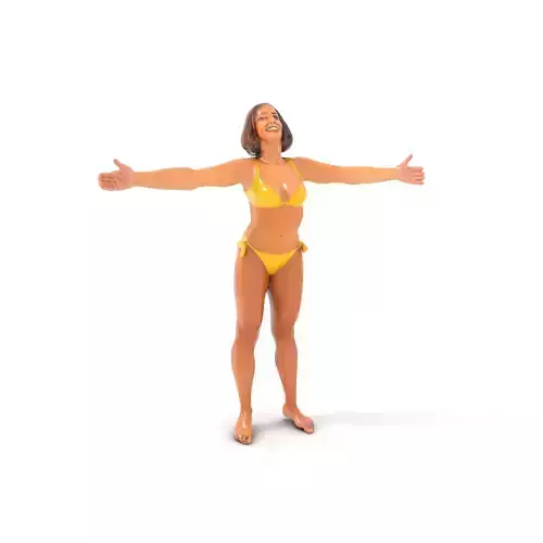 Yellow Bikini Character model pack Low-poly 3D model Yellow Bikini Character model pack Low-poly 3D model