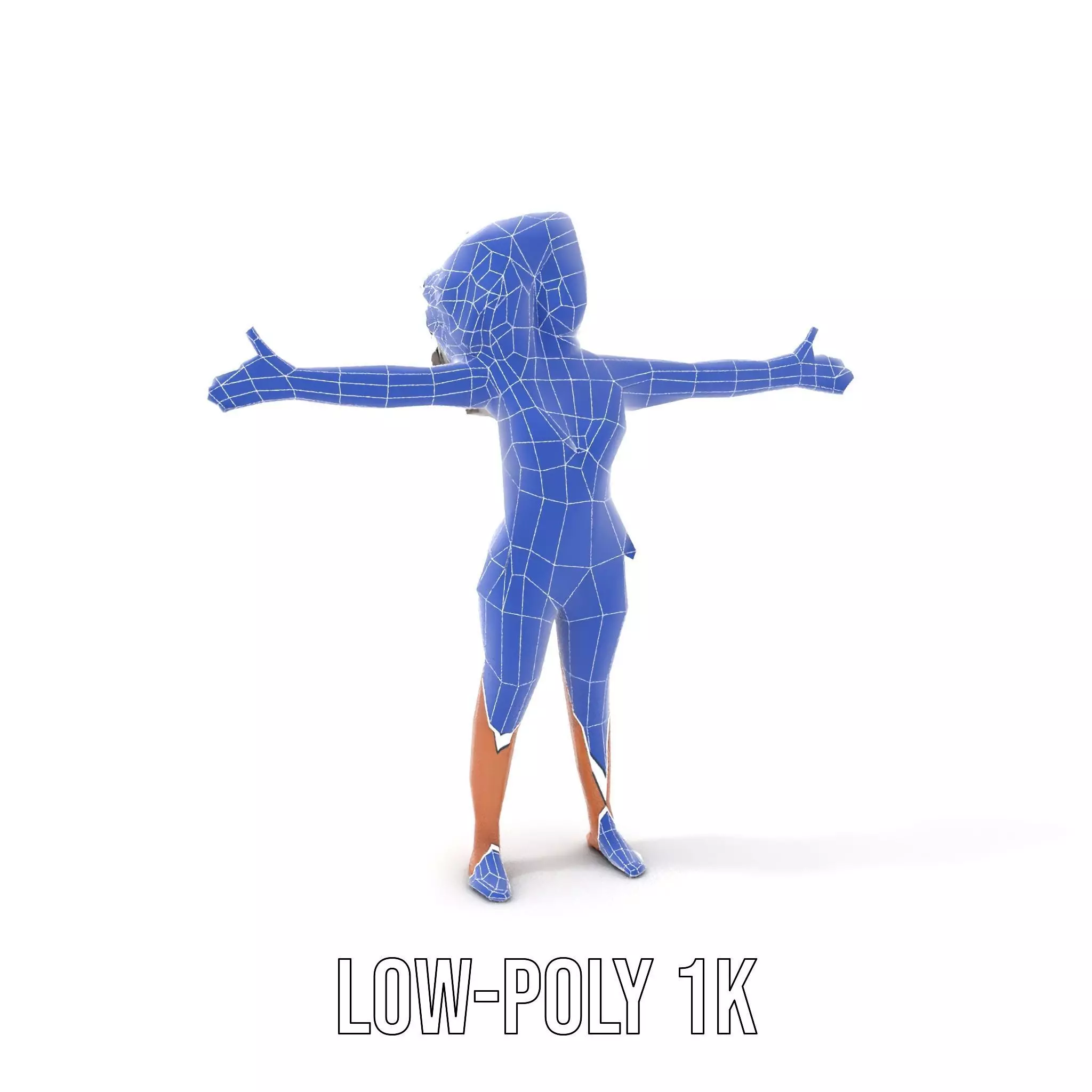 Vibrant Orange Bikini model pack Low-poly 3D model_7
