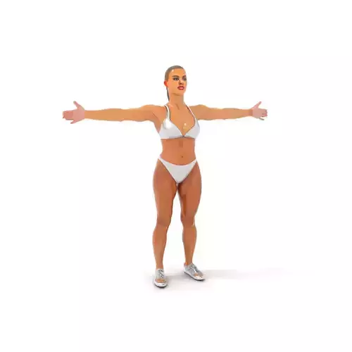 Silver Athletic Woman model pack Low-poly 3D model Silver Athletic Woman model pack Low-poly 3D model