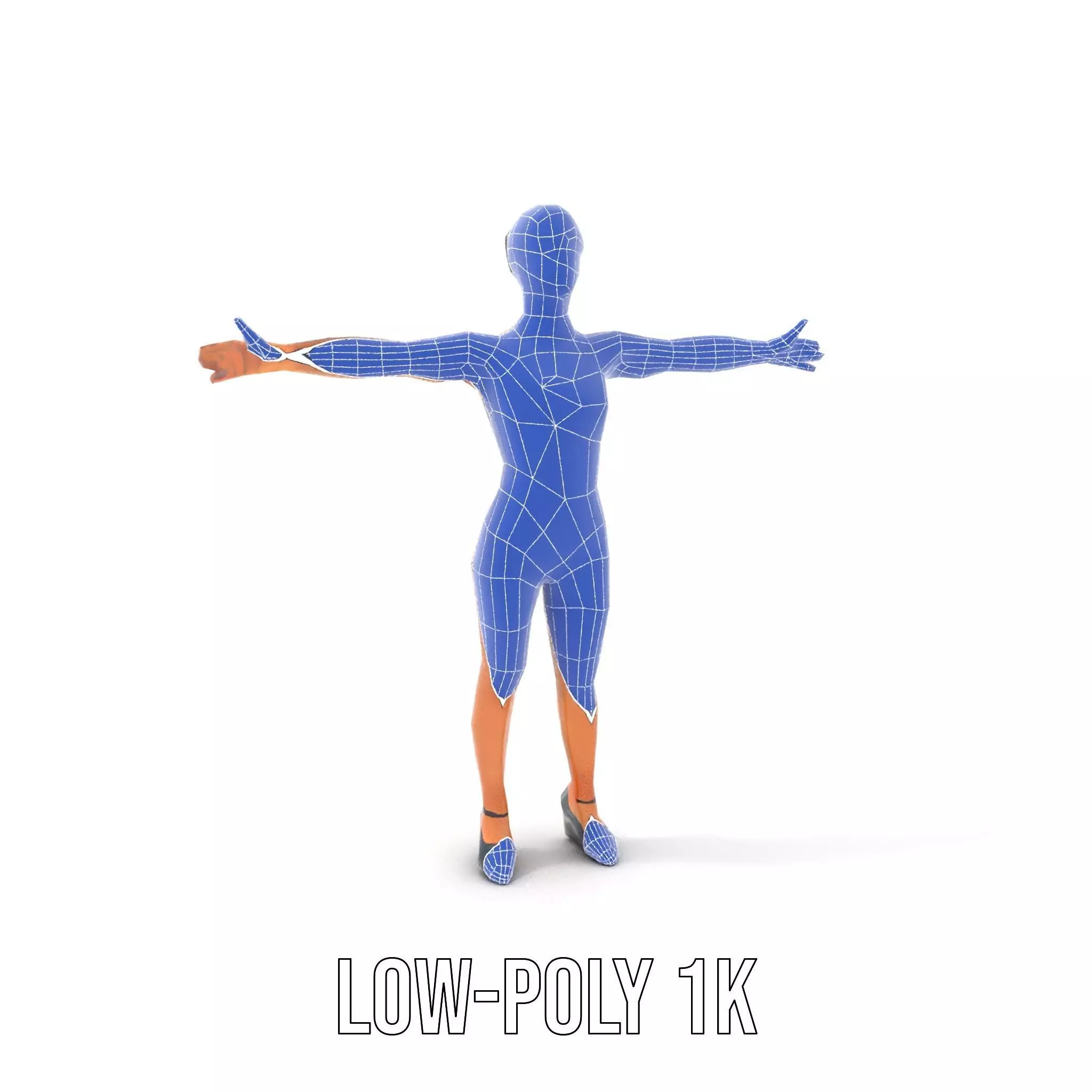 Black Athletic Model model pack Low-poly 3D model_25