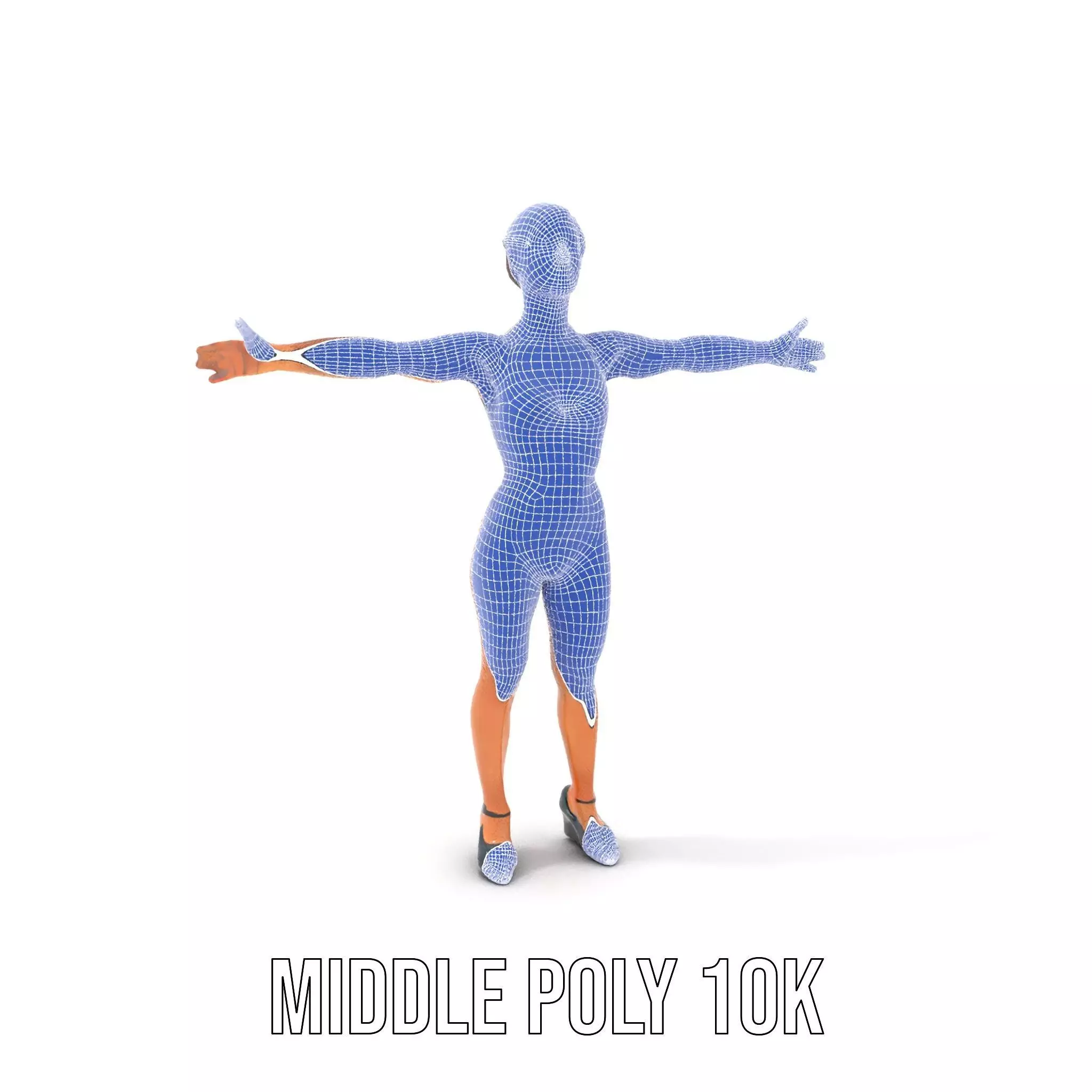 Black Athletic Model model pack Low-poly 3D model_18