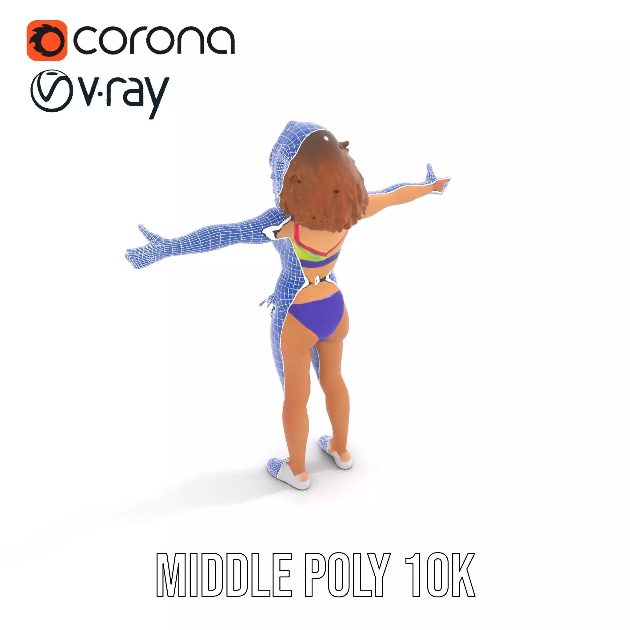 Rainbow Bikini model pack Low-poly 3D model_19