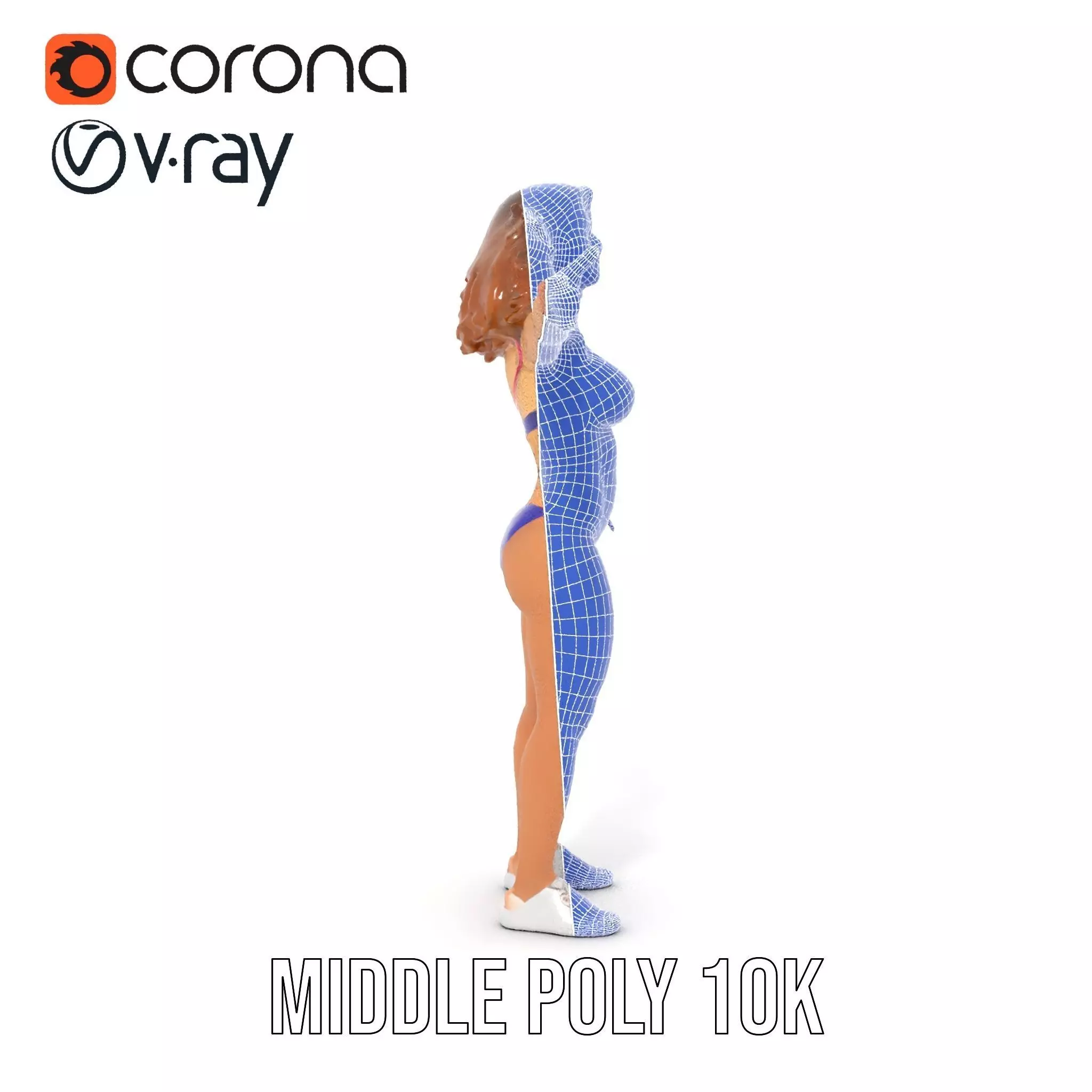 Rainbow Bikini model pack Low-poly 3D model_27