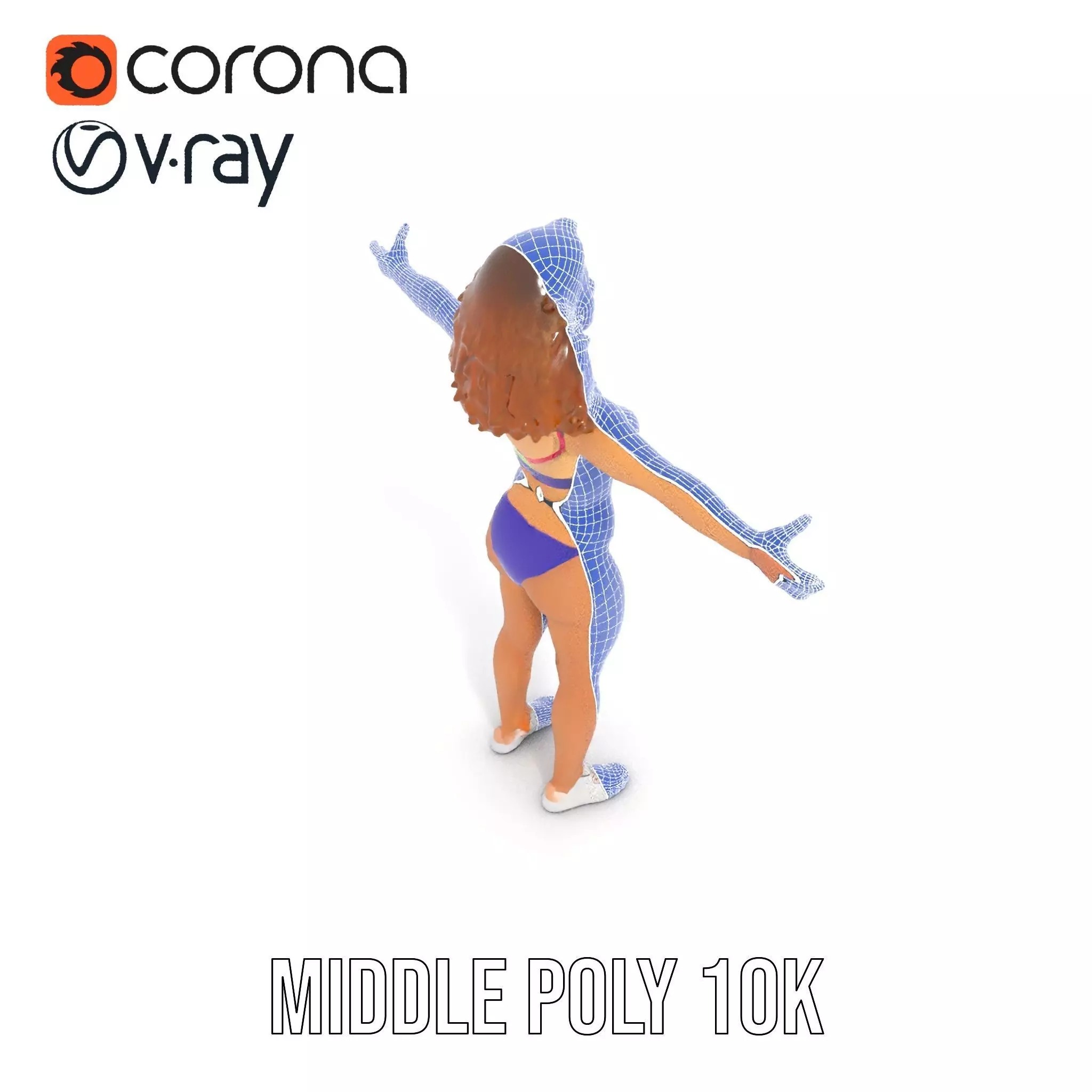 Rainbow Bikini model pack Low-poly 3D model_16
