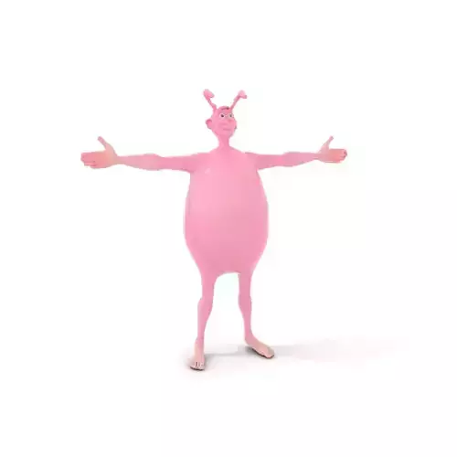 Pink Alien Character model pack Low-poly 3D model