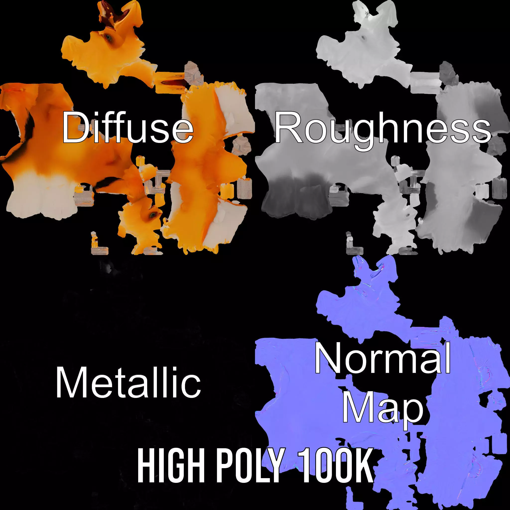 Vibrant Feathered Creature model pack Low-poly 3D model_3