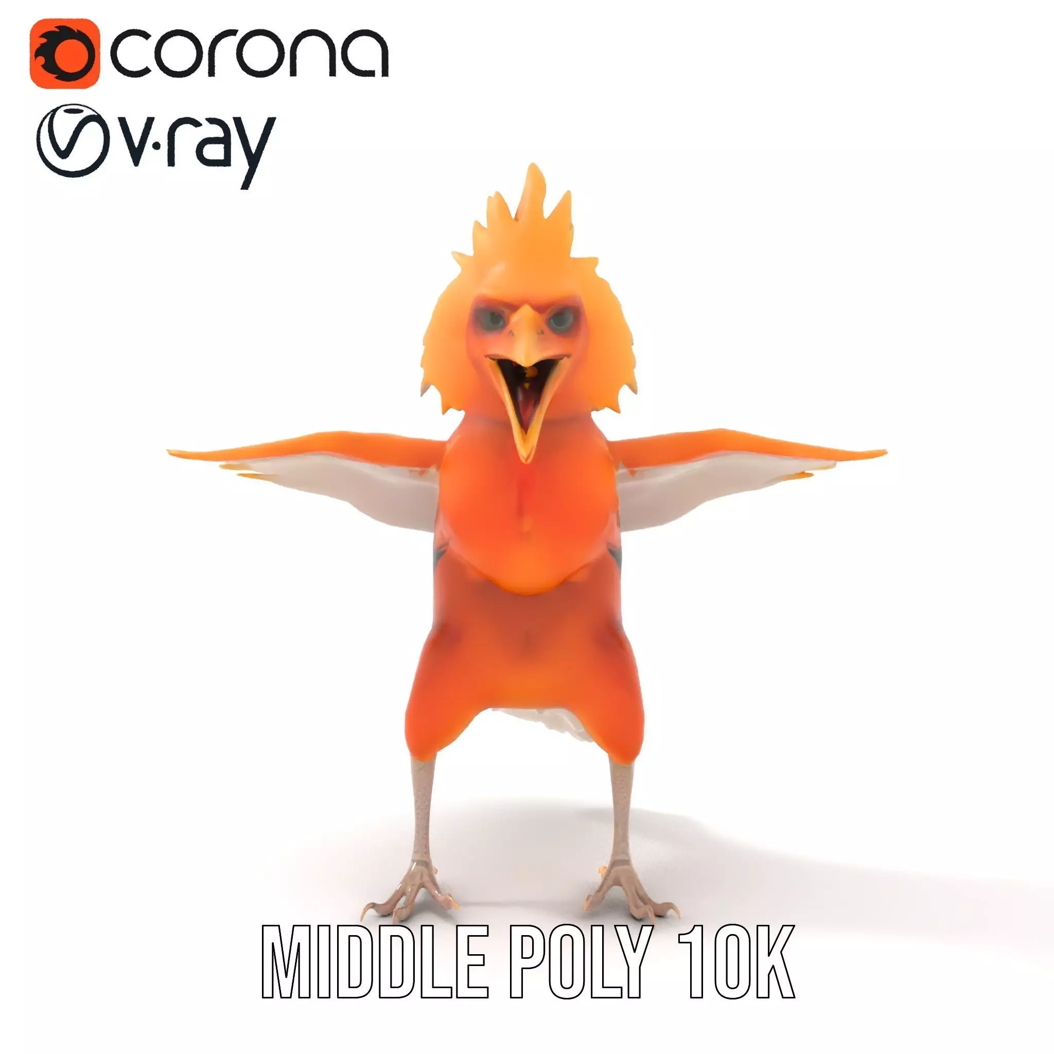 Vibrant Feathered Creature model pack Low-poly 3D model_21